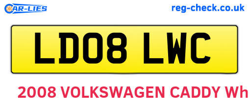 LD08LWC are the vehicle registration plates.