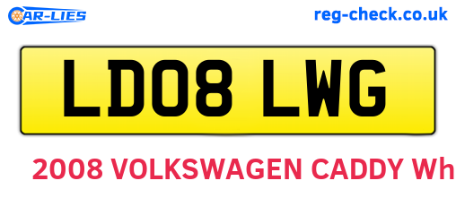 LD08LWG are the vehicle registration plates.