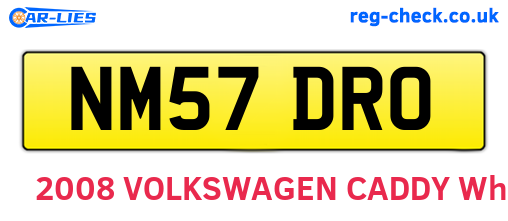 NM57DRO are the vehicle registration plates.