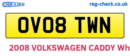 OV08TWN are the vehicle registration plates.