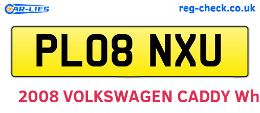 PL08NXU are the vehicle registration plates.