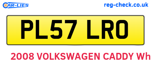 PL57LRO are the vehicle registration plates.