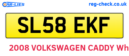 SL58EKF are the vehicle registration plates.