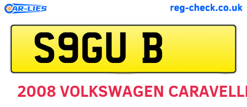 S9GUB are the vehicle registration plates.