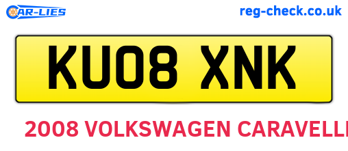KU08XNK are the vehicle registration plates.