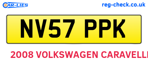 NV57PPK are the vehicle registration plates.