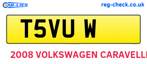 T5VUW are the vehicle registration plates.