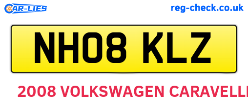 NH08KLZ are the vehicle registration plates.