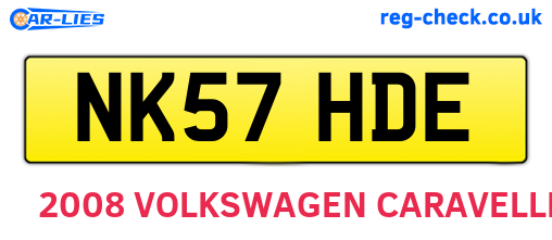 NK57HDE are the vehicle registration plates.