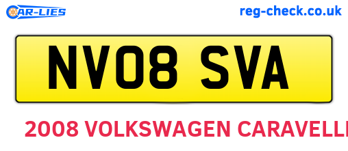 NV08SVA are the vehicle registration plates.