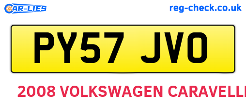 PY57JVO are the vehicle registration plates.