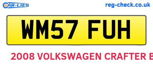 WM57FUH are the vehicle registration plates.