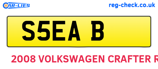 S5EAB are the vehicle registration plates.