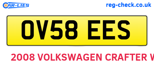 OV58EES are the vehicle registration plates.