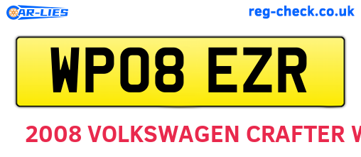 WP08EZR are the vehicle registration plates.