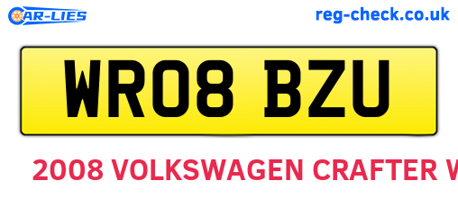 WR08BZU are the vehicle registration plates.
