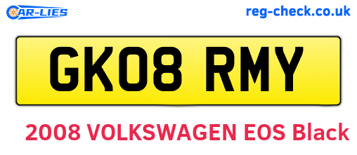 GK08RMY are the vehicle registration plates.