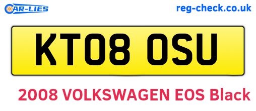 KT08OSU are the vehicle registration plates.