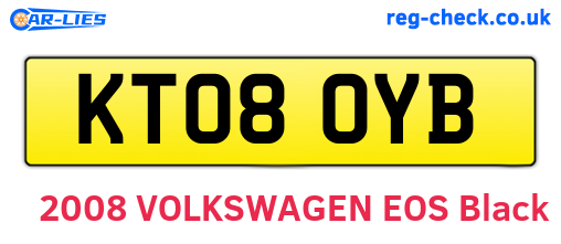 KT08OYB are the vehicle registration plates.