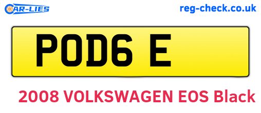 POD6E are the vehicle registration plates.