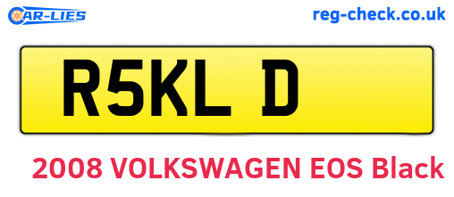 R5KLD are the vehicle registration plates.