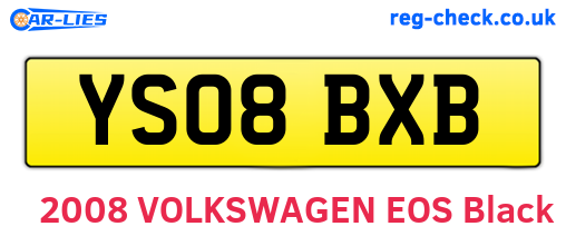 YS08BXB are the vehicle registration plates.