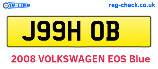J99HOB are the vehicle registration plates.