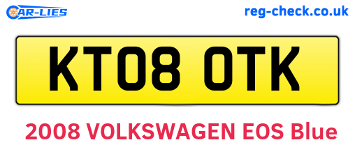 KT08OTK are the vehicle registration plates.