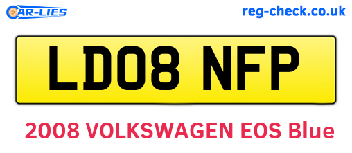 LD08NFP are the vehicle registration plates.