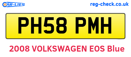 PH58PMH are the vehicle registration plates.