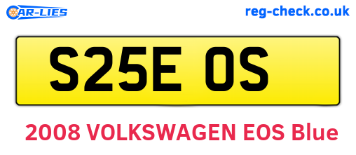 S25EOS are the vehicle registration plates.