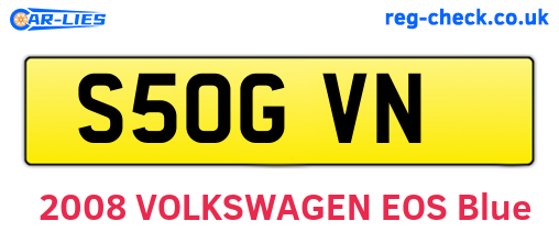 S50GVN are the vehicle registration plates.