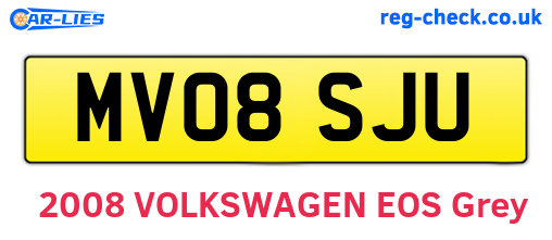 MV08SJU are the vehicle registration plates.