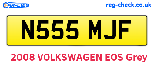 N555MJF are the vehicle registration plates.