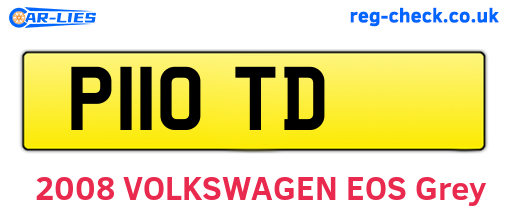 P11OTD are the vehicle registration plates.