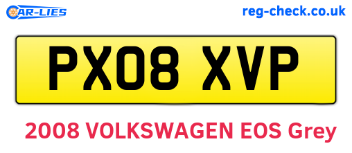 PX08XVP are the vehicle registration plates.
