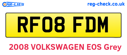 RF08FDM are the vehicle registration plates.