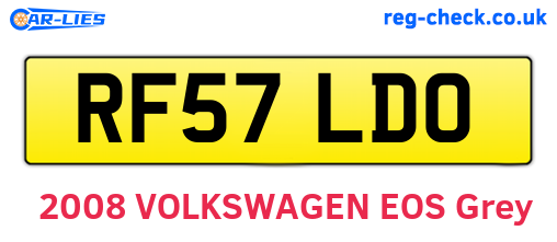 RF57LDO are the vehicle registration plates.