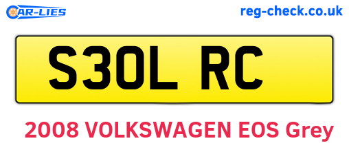 S30LRC are the vehicle registration plates.