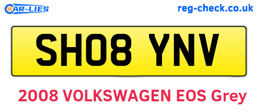SH08YNV are the vehicle registration plates.