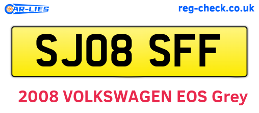 SJ08SFF are the vehicle registration plates.