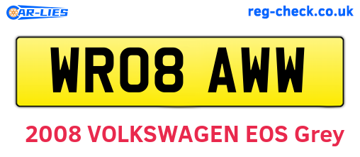 WR08AWW are the vehicle registration plates.