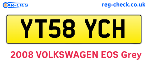 YT58YCH are the vehicle registration plates.