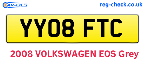 YY08FTC are the vehicle registration plates.