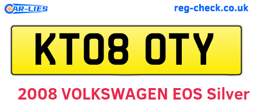 KT08OTY are the vehicle registration plates.