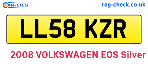 LL58KZR are the vehicle registration plates.