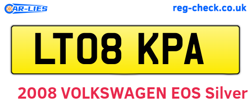 LT08KPA are the vehicle registration plates.