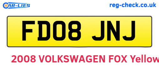 FD08JNJ are the vehicle registration plates.