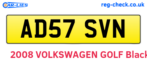 AD57SVN are the vehicle registration plates.