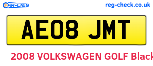 AE08JMT are the vehicle registration plates.